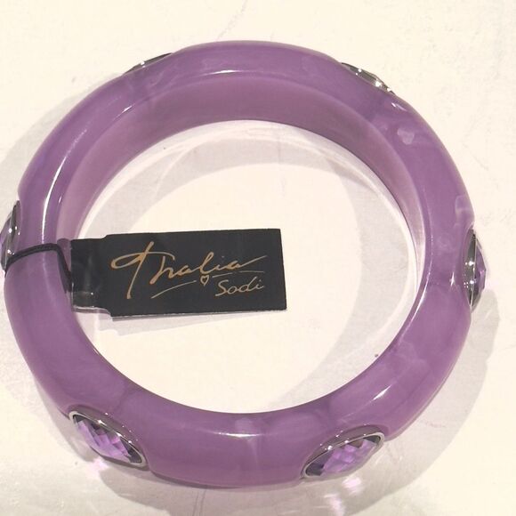 Thalia Sodi Lilac Bangle Bracelet with Crystals - Picture 6 of 6